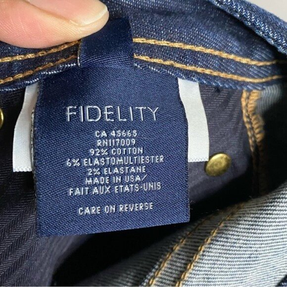 Fidelity Women's Medium Indigo Mila Cuff Mid Rise Skinny Denim Jean - Picture 6 of 9